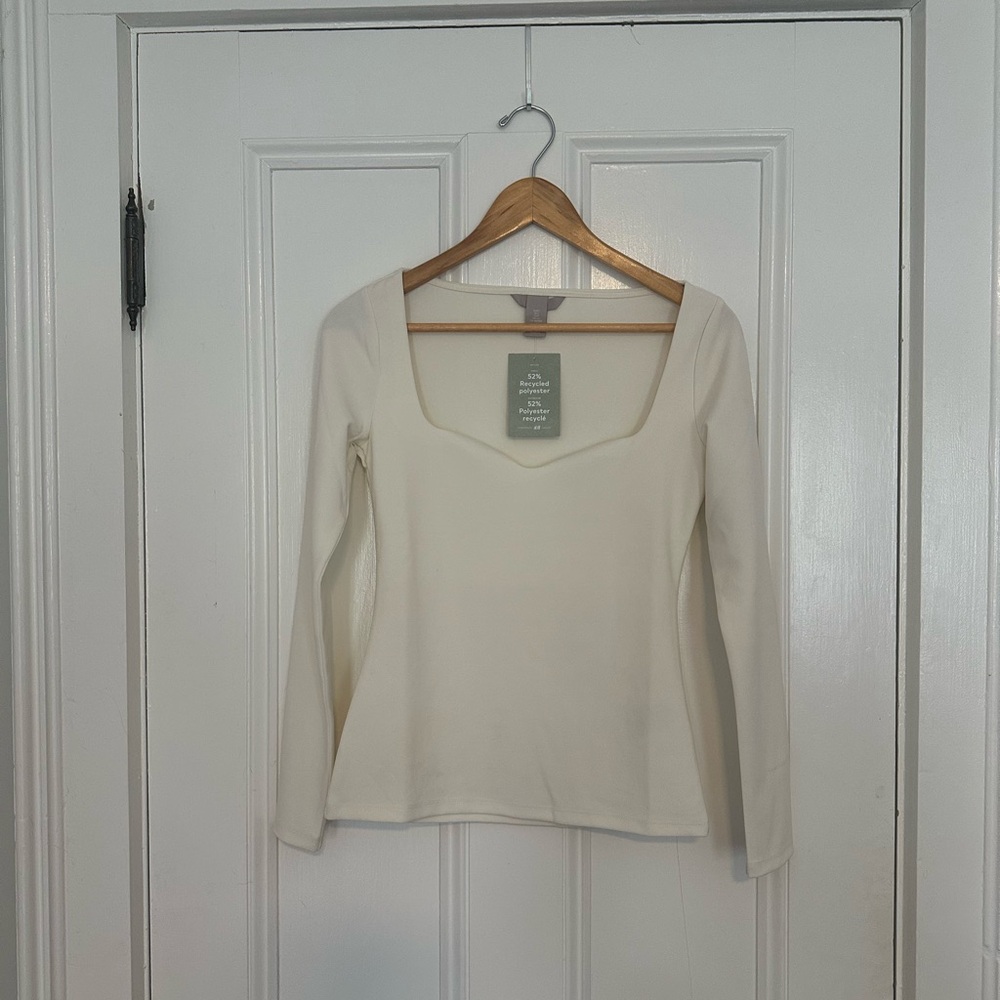 Women's Cream Long Sleeve Top